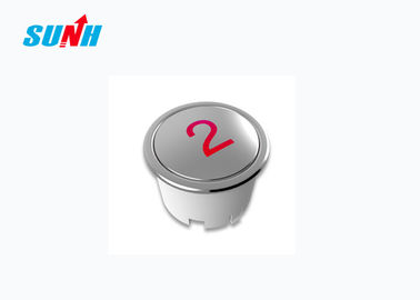 Mirror Stainless Steel Elevator Push Button Customized Size With Red Light
